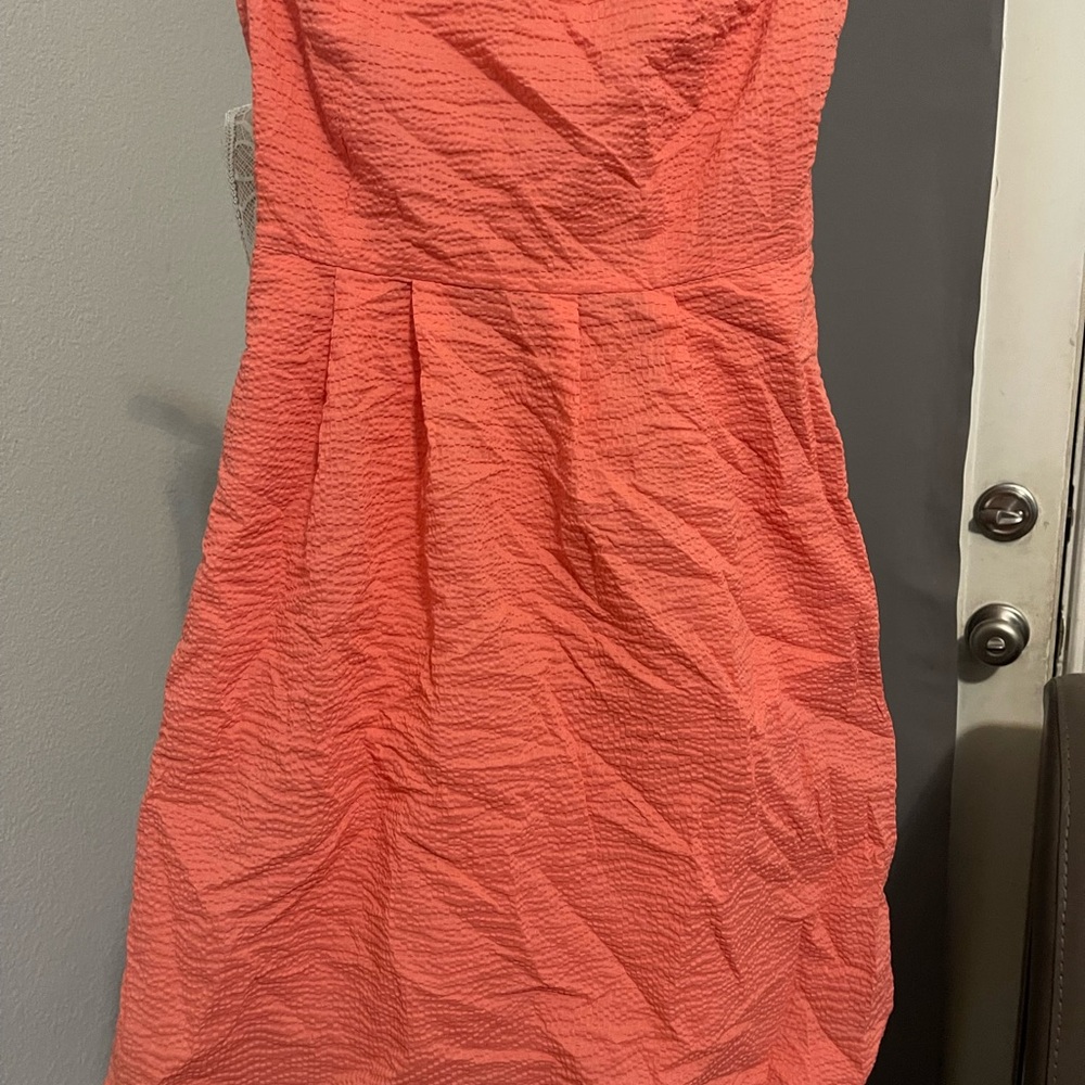 J. Crew Strapless Coral Dress